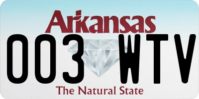 AR license plate 003WTV