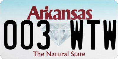 AR license plate 003WTW