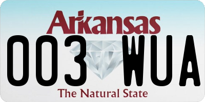AR license plate 003WUA