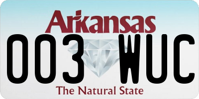 AR license plate 003WUC