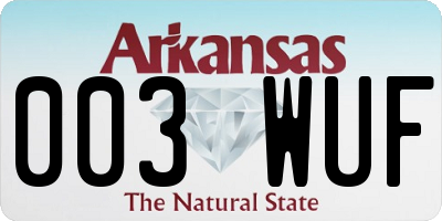 AR license plate 003WUF