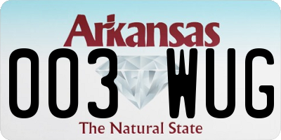 AR license plate 003WUG