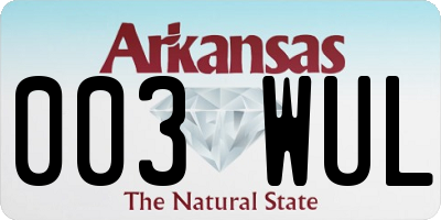 AR license plate 003WUL