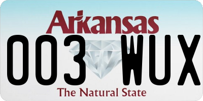 AR license plate 003WUX