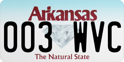 AR license plate 003WVC