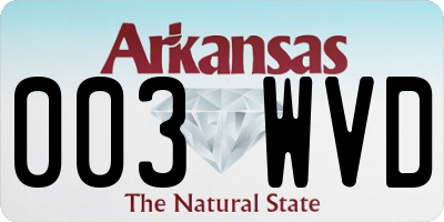 AR license plate 003WVD
