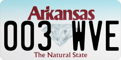 AR license plate 003WVE