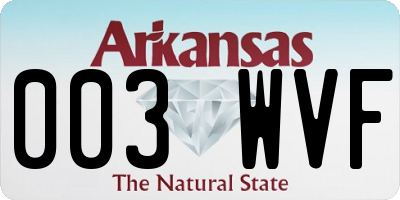 AR license plate 003WVF