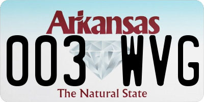 AR license plate 003WVG