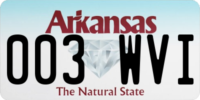 AR license plate 003WVI