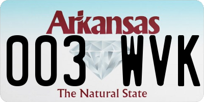 AR license plate 003WVK