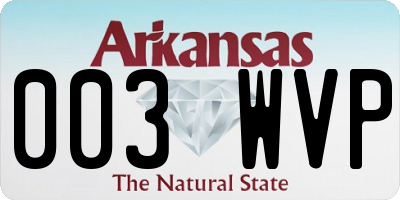 AR license plate 003WVP