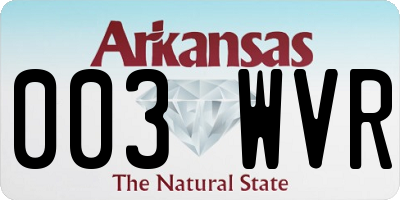 AR license plate 003WVR