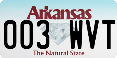 AR license plate 003WVT