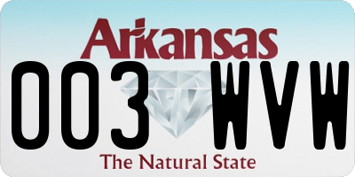AR license plate 003WVW
