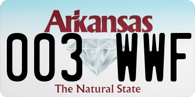 AR license plate 003WWF