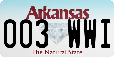 AR license plate 003WWI