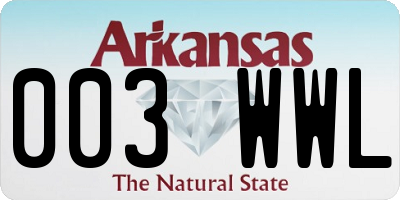 AR license plate 003WWL