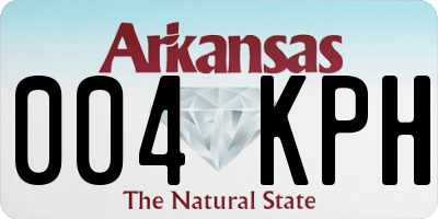 AR license plate 004KPH