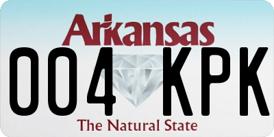 AR license plate 004KPK