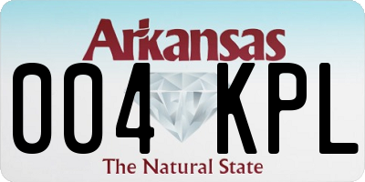 AR license plate 004KPL