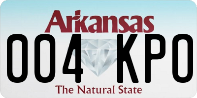 AR license plate 004KPO