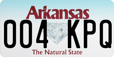 AR license plate 004KPQ