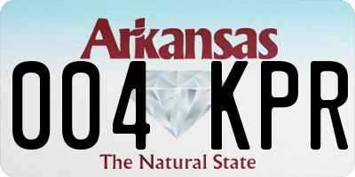 AR license plate 004KPR