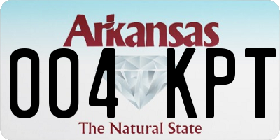 AR license plate 004KPT