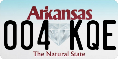AR license plate 004KQE