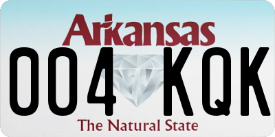 AR license plate 004KQK