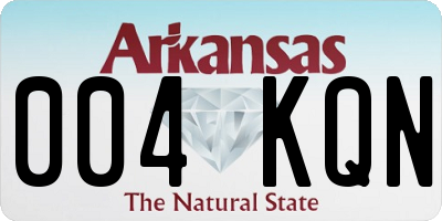 AR license plate 004KQN