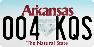 AR license plate 004KQS
