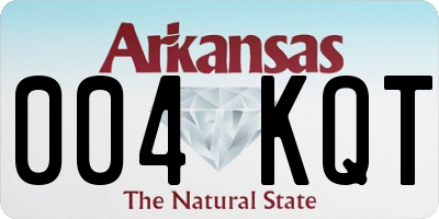 AR license plate 004KQT