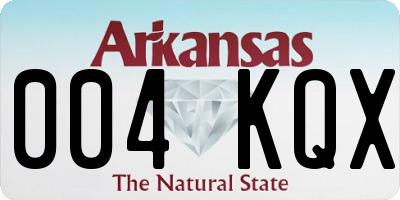 AR license plate 004KQX