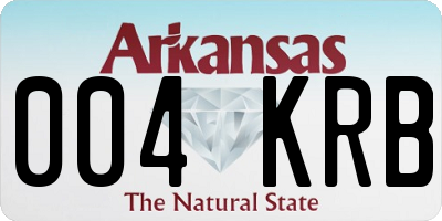 AR license plate 004KRB