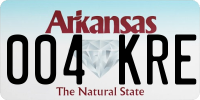 AR license plate 004KRE