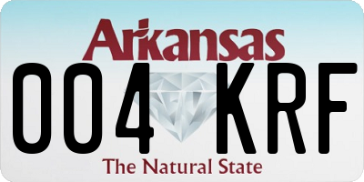 AR license plate 004KRF