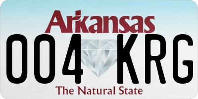 AR license plate 004KRG