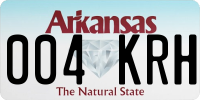 AR license plate 004KRH