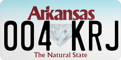 AR license plate 004KRJ