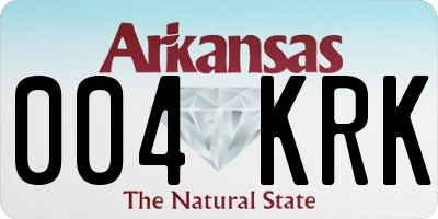 AR license plate 004KRK