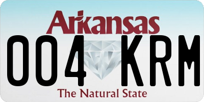 AR license plate 004KRM