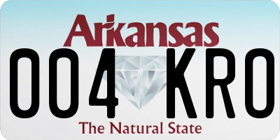 AR license plate 004KRO