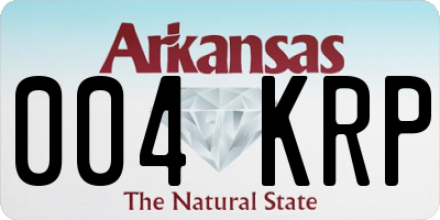 AR license plate 004KRP