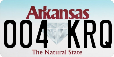 AR license plate 004KRQ