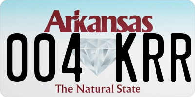 AR license plate 004KRR