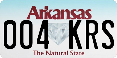 AR license plate 004KRS