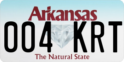 AR license plate 004KRT