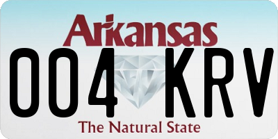 AR license plate 004KRV
